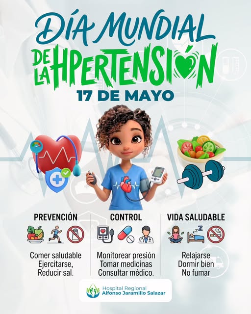 Hoy conmemoramos el Día Mundial de la Hipertensión, una fecha para recordar que cuidar tu presión arterial es cuidar tu vida