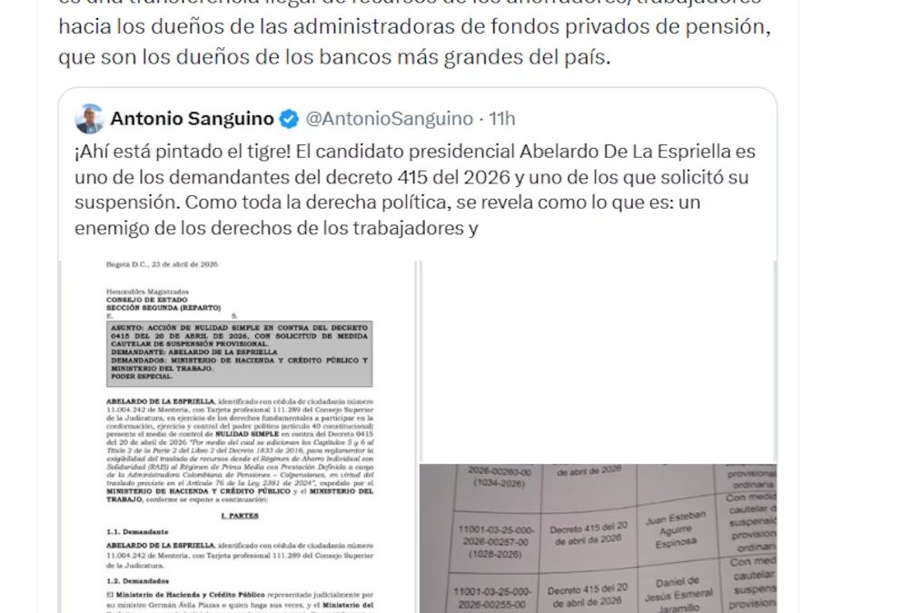 Petro pidió retirar demandas contra la reforma pensional