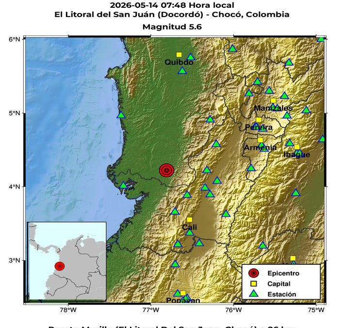 Fuerte sismo de magnitud 5.6 se sintió en el Tolima; autoridades activan monitoreo preventivo
